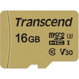 Transcend 16GB UHS-I U3 MicroSDHC Klasse 10, Hukommelseskort 16 GB, MicroSDHC, Klasse 10, UHS-I, 95 MB/s, 50 MB/s