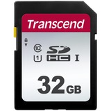 Transcend 300S 32 GB SDHC NAND Klasse 10, Hukommelseskort Sort, 32 GB, SDHC, Klasse 10, NAND, 95 MB/s, 20 MB/s