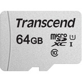Transcend 300S 64 GB MicroSDXC NAND Klasse 10, Hukommelseskort 64 GB, MicroSDXC, Klasse 10, NAND, 95 MB/s, 25 MB/s