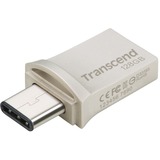 Transcend JetFlash 890 USB-nøgle 128 GB USB Type-A / USB Type-C 3.2 Gen 1 (3.1 Gen 1) Sort, Sølv, USB-stik Sølv, 128 GB, USB Type-A / USB Type-C, 3.2 Gen 1 (3.1 Gen 1), Hætte, 3 g, Sort, Sølv