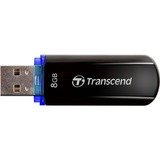 Transcend JetFlash elite 600, USB-stik Højglans sort, 8 GB, USB Type-A, 2.0, Hætte, 10,3 g, Sort