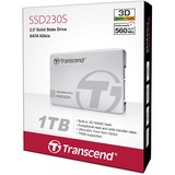 Transcend SSD230S 2.5" 1000 GB Serial ATA III 3D NAND, Solid state-drev Sølv, 1000 GB, 2.5", 560 MB/s, 6 Gbit/sek.