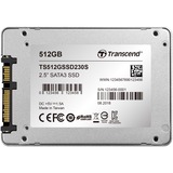 Transcend SSD230S 2.5" 512 GB Serial ATA III 3D NAND, Solid state-drev Sølv, 512 GB, 2.5", 560 MB/s, 6 Gbit/sek.