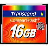 Transcend TS16GCF133 Hukommelseskort Sort, 16 GB, CompactFlash, MLC, 50 MB/s, 20 MB/s, Sort