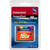 Transcend TS16GCF133 Hukommelseskort Sort, 16 GB, CompactFlash, MLC, 50 MB/s, 20 MB/s, Sort