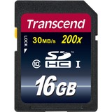 Transcend TS16GSDHC10 hukommelseskort 16 GB SDHC NAND Klasse 10 16 GB, SDHC, Klasse 10, NAND, 30 MB/s, Sort