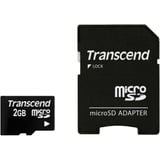 Transcend TS2GUSD hukommelseskort 2 GB MicroSD NAND 2 GB, MicroSD, NAND, 20 MB/s, 13 MB/s, Sort
