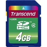 Transcend TS4GSDHC4 hukommelseskort 4 GB SDHC 4 GB, SDHC, Sort