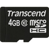 Transcend TS4GUSDC10 hukommelseskort 4 GB MicroSDHC NAND Klasse 10 4 GB, MicroSDHC, Klasse 10, NAND, 90 MB/s, Sort