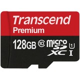 Transcend TS64GSDU3 128 GB MicroSDHC MLC Klasse 10, Hukommelseskort 128 GB, MicroSDHC, Klasse 10, MLC, 90 MB/s, Class 1 (U1)