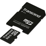 Transcend TS8GUSDC10 hukommelseskort 8 GB MicroSDHC NAND Klasse 10 8 GB, MicroSDHC, Klasse 10, NAND, 90 MB/s, Sort