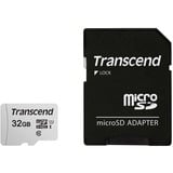Transcend microSDHC 300S 32GB NAND Klasse 10, Hukommelseskort Sølv, 32 GB, MicroSDHC, Klasse 10, NAND, 95 MB/s, 25 MB/s