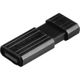 Verbatim PinStripe USB-nøgle 64 GB USB Type-A 2.0 Sort, USB-stik Sort, 64 GB, USB Type-A, 2.0, 10 MB/s, Glide, Sort