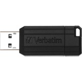 Verbatim PinStripe USB-nøgle 64 GB USB Type-A 3.2 Gen 1 (3.1 Gen 1) Sort, USB-stik Sort, 64 GB, USB Type-A, 3.2 Gen 1 (3.1 Gen 1), Glide, 7 g, Sort