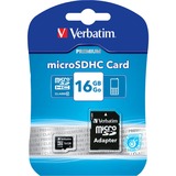 Verbatim Premium 16 GB MicroSDHC Klasse 10, Hukommelseskort Sort, 16 GB, MicroSDHC, Klasse 10, 10 MB/s, 10 MB/s, Sort