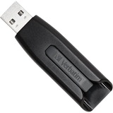Verbatim V3 USB-nøgle 128 GB USB Type-A 3.2 Gen 1 (3.1 Gen 1) Sort, USB-stik Sort, 128 GB, USB Type-A, 3.2 Gen 1 (3.1 Gen 1), 80 MB/s, Glide, Sort