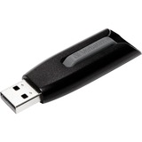 Verbatim V3 USB-nøgle 128 GB USB Type-A 3.2 Gen 1 (3.1 Gen 1) Sort, USB-stik Sort, 128 GB, USB Type-A, 3.2 Gen 1 (3.1 Gen 1), 80 MB/s, Glide, Sort