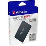 Verbatim Vi550 S3 2.5" 1000 GB Serial ATA III 3D NAND, Solid state-drev Sort, 1000 GB, 2.5", 560 MB/s