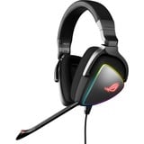 ASUS ROG Delta Headset Ledningsført Spil Sort, Gaming headset Sort, Ledningsført, Spil, 20 - 40000 Hz, 387 g, Headset, Sort