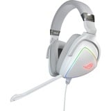 ASUS ROG Delta White Edition Headset Ledningsført Spil USB Type-C Hvid, Gaming headset Hvid, Ledningsført, Spil, 20 - 40000 Hz, 387 g, Headset, Hvid