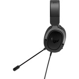 ASUS TUF Gaming H3 Headset Ledningsført Spil Sort, Grå, Gaming headset Rødgods, Ledningsført, Spil, 20 - 20000 Hz, 294 g, Headset, Sort, Grå