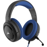 Corsair HS35 Headset 3,5 mm stik Sort, Blå, Gaming headset Sort/Blå, Headset, Headset, Spil, Sort, Blå, Binaural, Ledningsført