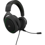 Corsair HS50 PRO STEREO Headset 3,5 mm stik Sort, Grøn, Gaming headset Sort/Grøn, Headset, Headset, Spil, Sort, Grøn, Binaural, Ledningsført