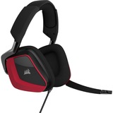 Corsair VOID ELITE SURROUND Headset Sort, Rød, Gaming headset Sort/Rød, Headset, Headset, Spil, Sort, Rød, Binaural, 1,8 m