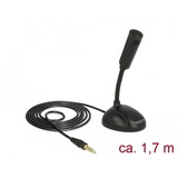 DeLOCK 65872 mikrofon Sort Mobiltelefon/smartphone-mikrofon Sort, Mobiltelefon/smartphone-mikrofon, -32 dB, 100 - 13000 Hz, 2200 ohm (Ω), Omniretningsbestemt, Ledningsført