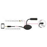 DeLOCK 65872 mikrofon Sort Mobiltelefon/smartphone-mikrofon Sort, Mobiltelefon/smartphone-mikrofon, -32 dB, 100 - 13000 Hz, 2200 ohm (Ω), Omniretningsbestemt, Ledningsført