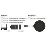 DeLOCK 65873 mikrofon Sort Bordmikrofon Sort, Bordmikrofon, -32 dB, 100 - 10000 Hz, 2200 ohm (Ω), Omniretningsbestemt, Ledningsført