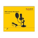 DeLOCK 66300 mikrofon Sort Sort, -38 dB, 30 - 16000 Hz, 24 Bit, 192 kHz, Envejs, Ledningsført