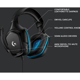 Logitech G432 Headset 3,5 mm stik Sort, Blå, Gaming headset Sort/Blå, Headset, Headset, Spil, Sort, Blå, Binaural, Ledningsført