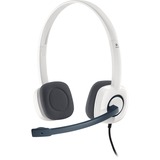 Logitech H150 Binaural Pandebånd Hvid, Headset Hvid, Call center/kontor, Binaural, Pandebånd, Hvid, Kabel, Supraaural, Detail