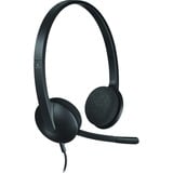 Logitech H340 Headset Ledningsført Kontor/Callcenter USB Type-A Sort Sort, Ledningsført, Kontor/Callcenter, 20 - 20000 Hz, 100 g, Headset, Sort, Detail