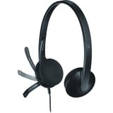 Logitech H340 Headset Ledningsført Kontor/Callcenter USB Type-A Sort Sort, Ledningsført, Kontor/Callcenter, 20 - 20000 Hz, 100 g, Headset, Sort, Detail