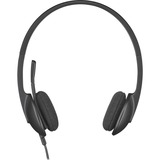 Logitech H340 USB Computer Headset Ledningsført Kontor/Callcenter USB Type-A Sort Sort, Ledningsført, Kontor/Callcenter, 20 - 20000 Hz, 100 g, Headset, Sort, Detail