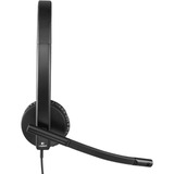 Logitech H570e Headset Ledningsført Kontor/Callcenter USB Type-A Sort Sort, Ledningsført, Kontor/Callcenter, 31,5 - 20000 Hz, 111 g, Headset, Sort