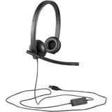 Logitech H570e Headset Ledningsført Kontor/Callcenter USB Type-A Sort Sort, Ledningsført, Kontor/Callcenter, 31,5 - 20000 Hz, 111 g, Headset, Sort