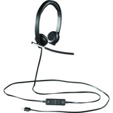 Logitech H650e Headset Ledningsført Kontor/Callcenter USB Type-A Sort, Sølv Sort, Ledningsført, Kontor/Callcenter, 50 - 10000 Hz, 120 g, Headset, Sort, Sølv