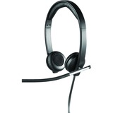 Logitech H650e Headset Ledningsført Kontor/Callcenter USB Type-A Sort, Sølv Sort, Ledningsført, Kontor/Callcenter, 50 - 10000 Hz, 120 g, Headset, Sort, Sølv