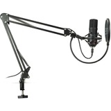 SPC Gear SM900 Sort Pc-mikrofon Sort, Pc-mikrofon, 18 - 21000 Hz, 16 Bit, 48 kHz, Kardioid, Ledningsført