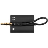 Sharkoon PMP35 lydkabel 0,12 m 3.5mm Sort, Adapter Sort, 3.5mm, Hanstik, 3.5mm, Hunstik, 0,12 m, Sort