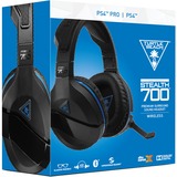 Turtle Beach Stealth 700 - PS4 Headset Sort, Gaming headset Sort/Blå, Headset, Headset, Spil, Sort, Binaural, Trådløs