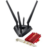 ASUS PCE-AC68 Intern WLAN 1300 Mbit/s, Wi-Fi-adapter Rød, Intern, Trådløs, PCI Express, WLAN, 1300 Mbit/s