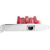 ASUS XG-C100C Intern Ethernet 10000 Mbit/s, Netværkskort Rød, Intern, Ledningsført, PCI Express, Ethernet, 10000 Mbit/s
