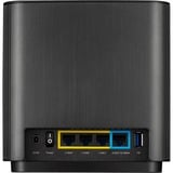 ASUS ZenWiFi AX XT8 (B-2-PK) trådløs router Gigabit Ethernet Tri-band (2,4 GHz / 5 GHz / 5 GHz) Sort, WIRELESS LTE router Sort, Wi-Fi 6 (802.11ax), Tri-band (2,4 GHz / 5 GHz / 5 GHz), Ethernet LAN, Sort, Bordplade router