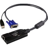 ATEN KA7570-AX KVM-kabel Sort, Blå, Metallic, Adapter Sort/Blå, PS/2, PS/2, VGA, Sort, Blå, Metallic, RJ-45, 1 x RJ-45