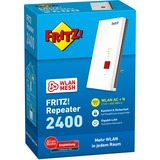 AVM FRITZ!Repeater 2400 FRITZ!Repeater 2400, Netværksgentager, 1733 Mbit/s, Ethernet LAN, Hvid