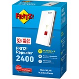 AVM FRITZ!Repeater 2400 FRITZ!Repeater 2400, Netværksgentager, 1733 Mbit/s, Ethernet LAN, Hvid